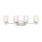 Z-Lite Grayson Vanity, 4-Light, 31 In.W x 5.75 In.L x 8.5 In.H, Brushed Nickel/Clear + Etched Opal 1949-4V-BN - alternate 5